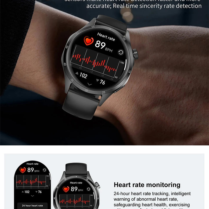 2025 New Mens Smart Watch 360 * 360 Bluetooth Call Smartwatch AMOLED Screen GPS Smart Watches NFC Waterproof Smart Watch for Men