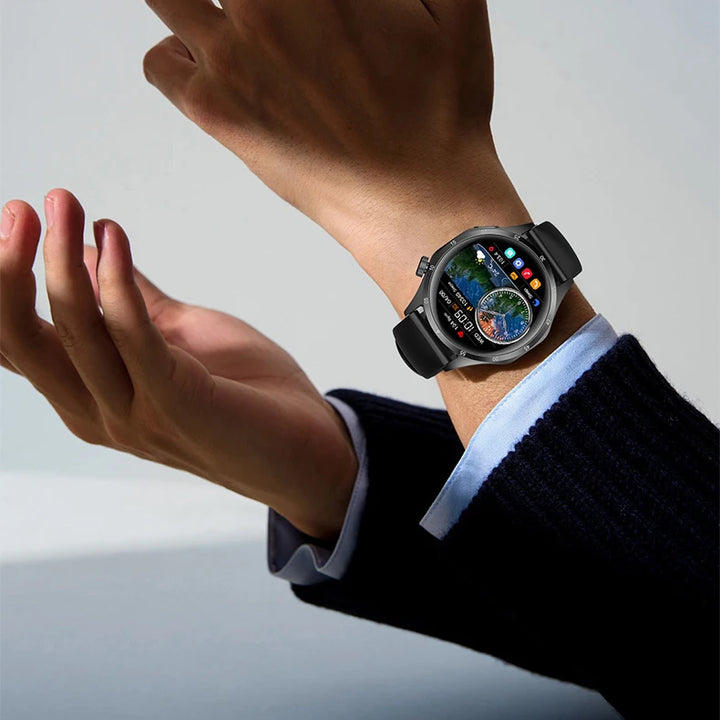 2025 New Mens Smart Watch 360 * 360 Bluetooth Call Smartwatch AMOLED Screen GPS Smart Watches NFC Waterproof Smart Watch for Men