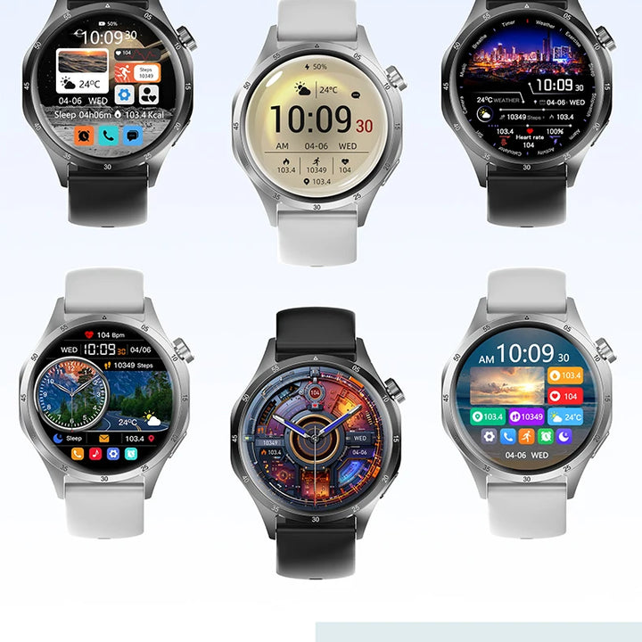 2025 New Mens Smart Watch 360 * 360 Bluetooth Call Smartwatch AMOLED Screen GPS Smart Watches NFC Waterproof Smart Watch for Men
