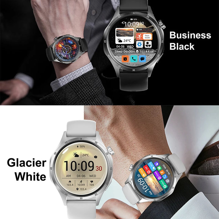 2025 New Mens Smart Watch 360 * 360 Bluetooth Call Smartwatch AMOLED Screen GPS Smart Watches NFC Waterproof Smart Watch for Men